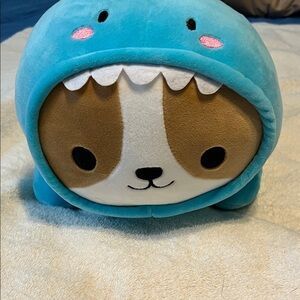 Squishy Pals Blue and Brown Stuffed Corgi